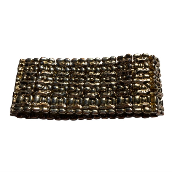 Stretchy gold tone bracelet - Picture 4 of 7